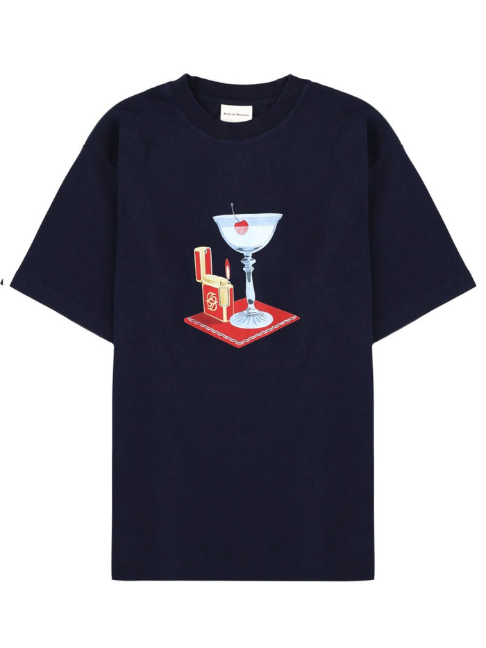 Drôle De Monsieur Blue Cotton T-Shirt