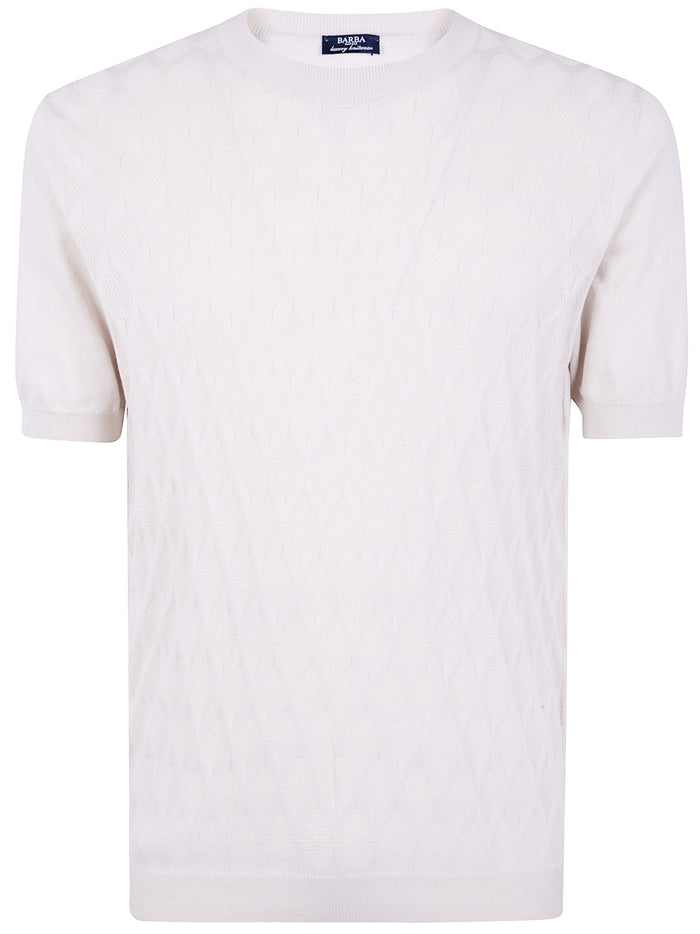 Barba Napoli Embroidered Fancy Round Neck Sweater