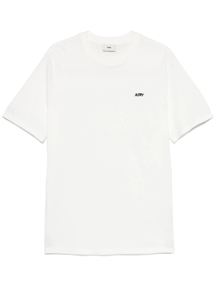 Autry Men White Leather T-Shirt