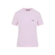 Jacquemus Pink Ss T-Shirt Black Logo Patch