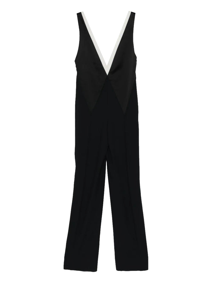 Tom Ford Contrast V-Neck Jumpsuit