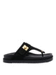 Steve Madden Black Tuned Flip Flops