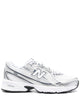 New Balance White Synthetic Mesh Sneakers