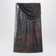 Maison Margiela Printed Draped Sequin Maxi Skirt In Blue And Burgundy
