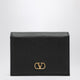 Valentino Signature Black Leather Vlogo Wallet