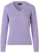 Conte Of Florence Pink Purple Cotton V Neck Scollo V