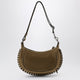 Isabel Marant Oskan Moon Shoulder Bag In Taupe Suede