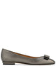 Ferragamo Varina Crackled Laminated Metallic Leather Ballet Flat