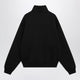 Jacquemus Black Zip-Neck Sweatshirt With Gros Grain Logo