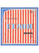 Fendi White And Rust Striped Silk Foulard