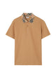 Burberry Check Collar Cotton Polo Shirt