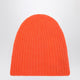 Roberto Collina  Orange Cashmere Ribbed Beanie
