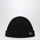 Valentino Garavani  Vlogo Signature Beanie Black In Cashmere
