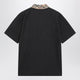 Burberry Dark Grey Polo Shirt With Check Collar