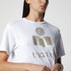 Isabel Marant Étoile Zewel Logo Short-Sleeve Linen T-Shirt In White
