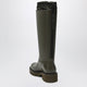 Moncler Kickstream High Waterproof Rain Boots In Pvc Green