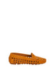 Casadei Light Brown Perforated Leather Loafers
