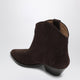 Isabel Marant Dewina Suede Cowboy Boots In Chocolate