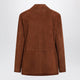 Golden Goose Robyn Suede Sheepskin Blazer In Cambridge Brown