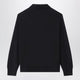 Acne Studios Black Woollen Polo Shirt With Embroidered Logo