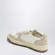 Autry Medalist Low Sneakers In Marshmallow/Ivory With Python-Effect Inserts