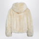 Blancha Lemon Beige Hooded Fur Jacket