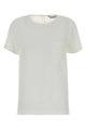 Max Mara White Silk Pagano T-Shirt