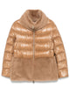 Herno Ultralight Nylon And Lady Alternative Fur Cape