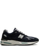 New Balance Navy Blue Suede Mesh Sneakers
