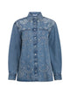 Liu Jo Blue Embroidered Cotton Jacket