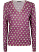 In Bed With You Printed V Neck Sweater