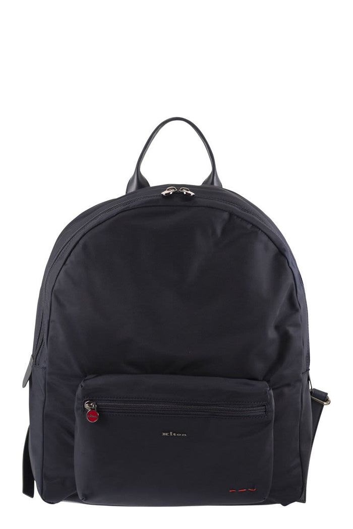 Kiton Technical Fabric Backpack With Logo