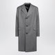 Prada Gray Single-Breasted Wool Coat