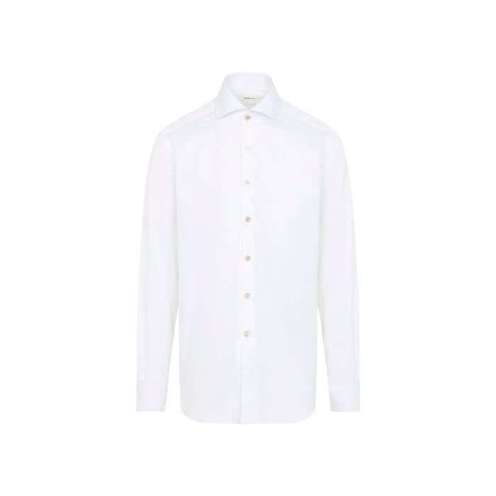 Kiton White Cotton Shirt