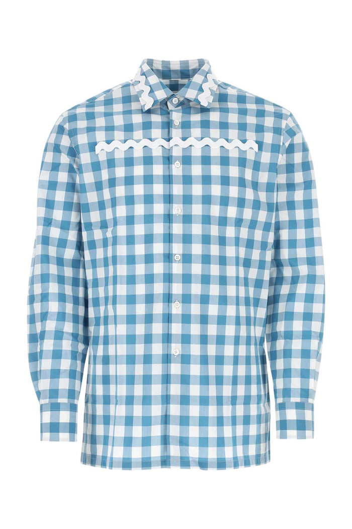 Prada Embroidered Poplin Shirt