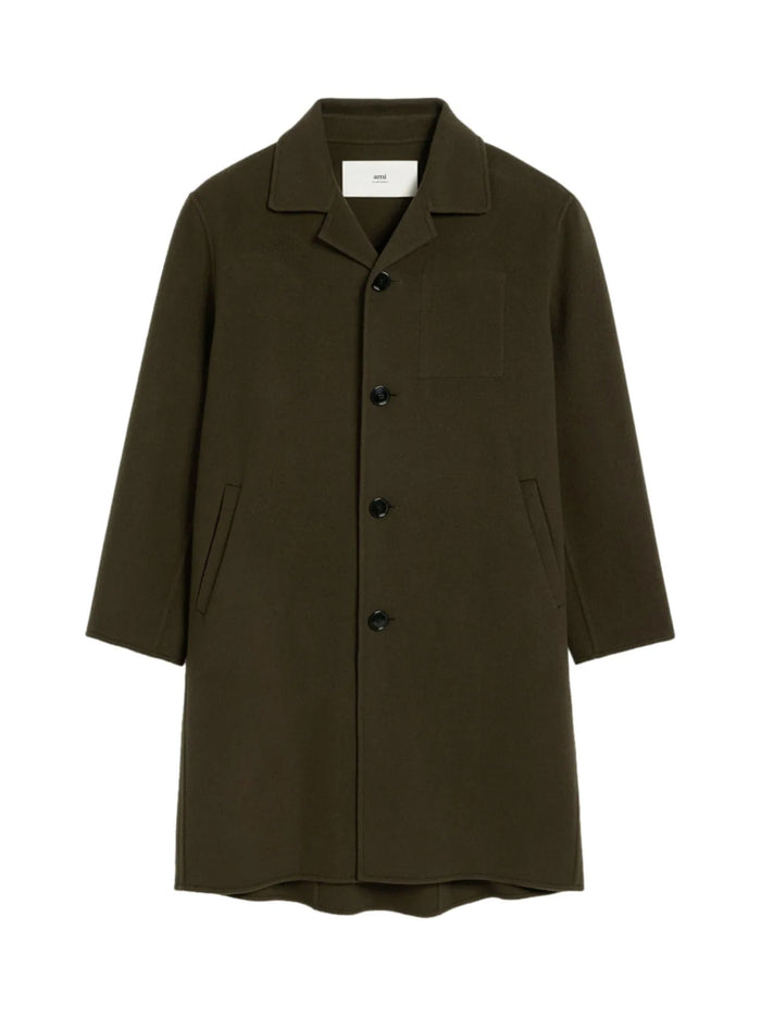 Ami Paris De Coeur Single-Breasted Car Coat