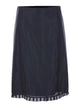 Dunst Black H-Line Laced Midi Skirt