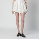 Dunst Cream Mini Skirt With Overlapping Panel