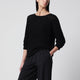 Dunst Black Looseknit Cottonblend Top