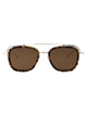 Thom Browne Tokyo Tortoise Ndx162 Silver Plate Acetate+Titanium Sunglasses
