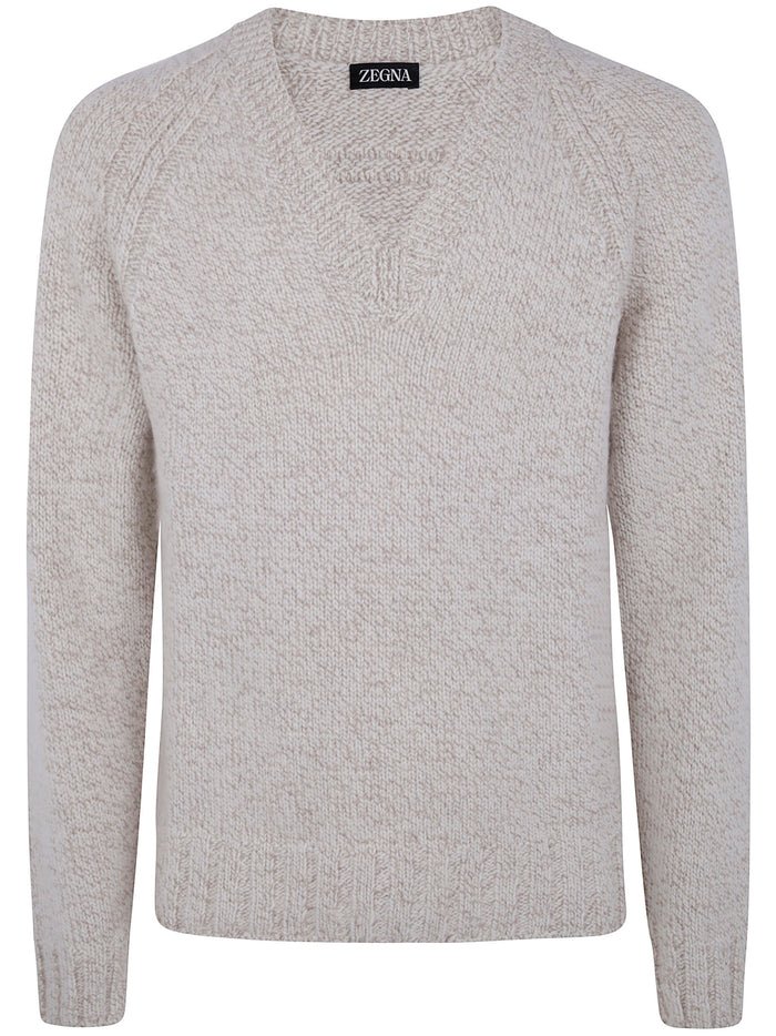 Zegna Cashmere And Wool V Neck