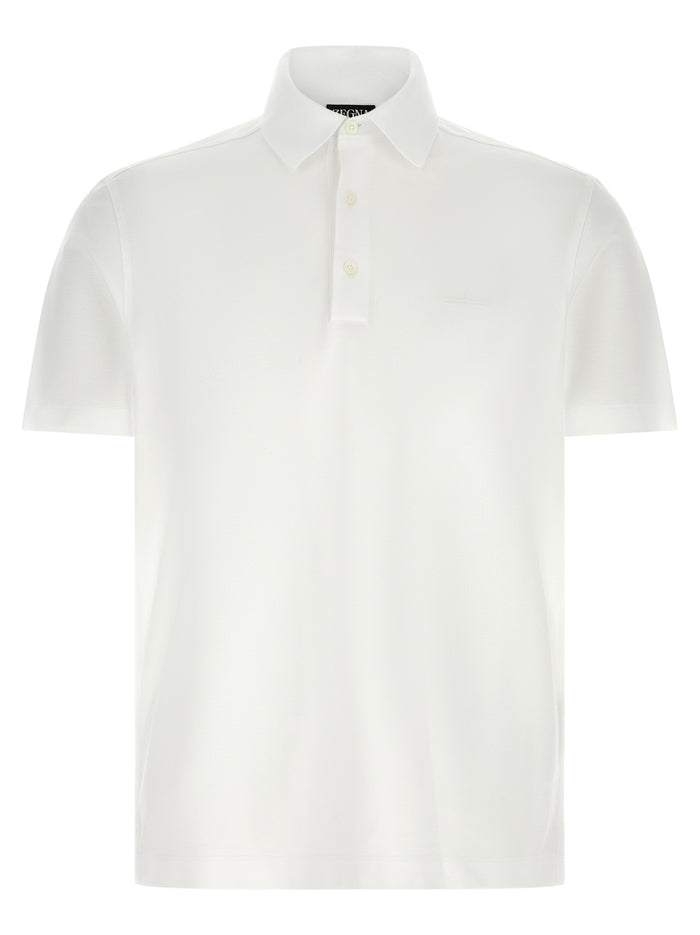 Zegna Piqué Cotton Polo Shirt