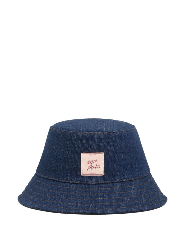 Ami Paris Topstitchings Denim Hat