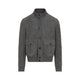 Zegna Medium Grey Lamb Leather Blouson Jacket