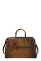 Santoni Leather Holdall With Shaded Finish