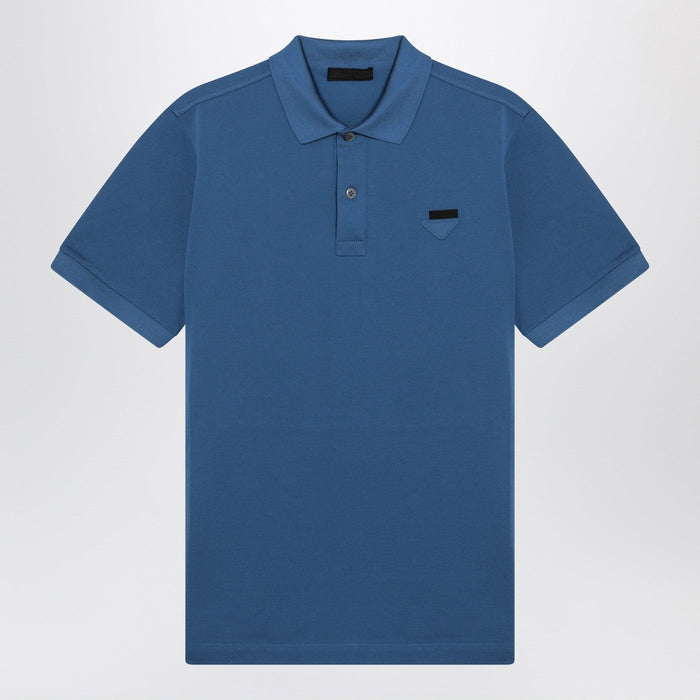 Prada Light Blue Cotton Piqué Polo