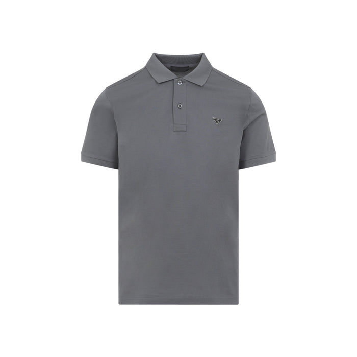 Prada Grey Cotton Polo