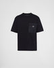 Prada Black Cotton And Renylon Tshirt