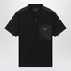 Prada Black Cotton Stretch And Re-Nylon Polo Shirt