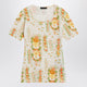 Prada Orange Floral Print T-Shirt